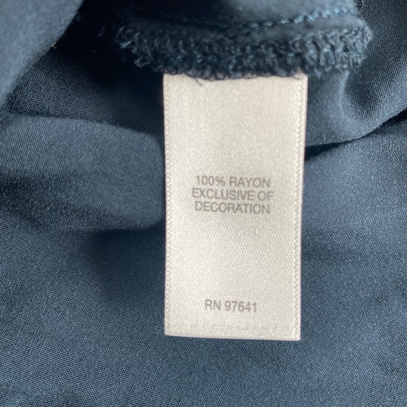 J. Jill Long Sleeve Button Up Women's Navy Top XL - Picture 4 of 4